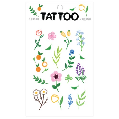 TS036 쁘띠타투(아크릴플라워)